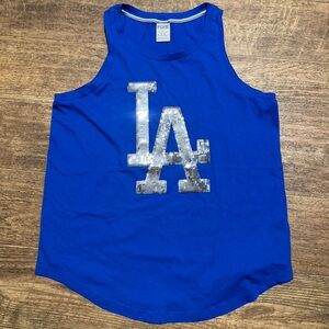 VS PINK MLB LOS ANGELES DODGERS BLING TANK TOP